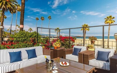 Outdoor furniture available at Hotel Milo.