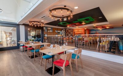 Dining area at Holiday Inn Leicester-Wigston.