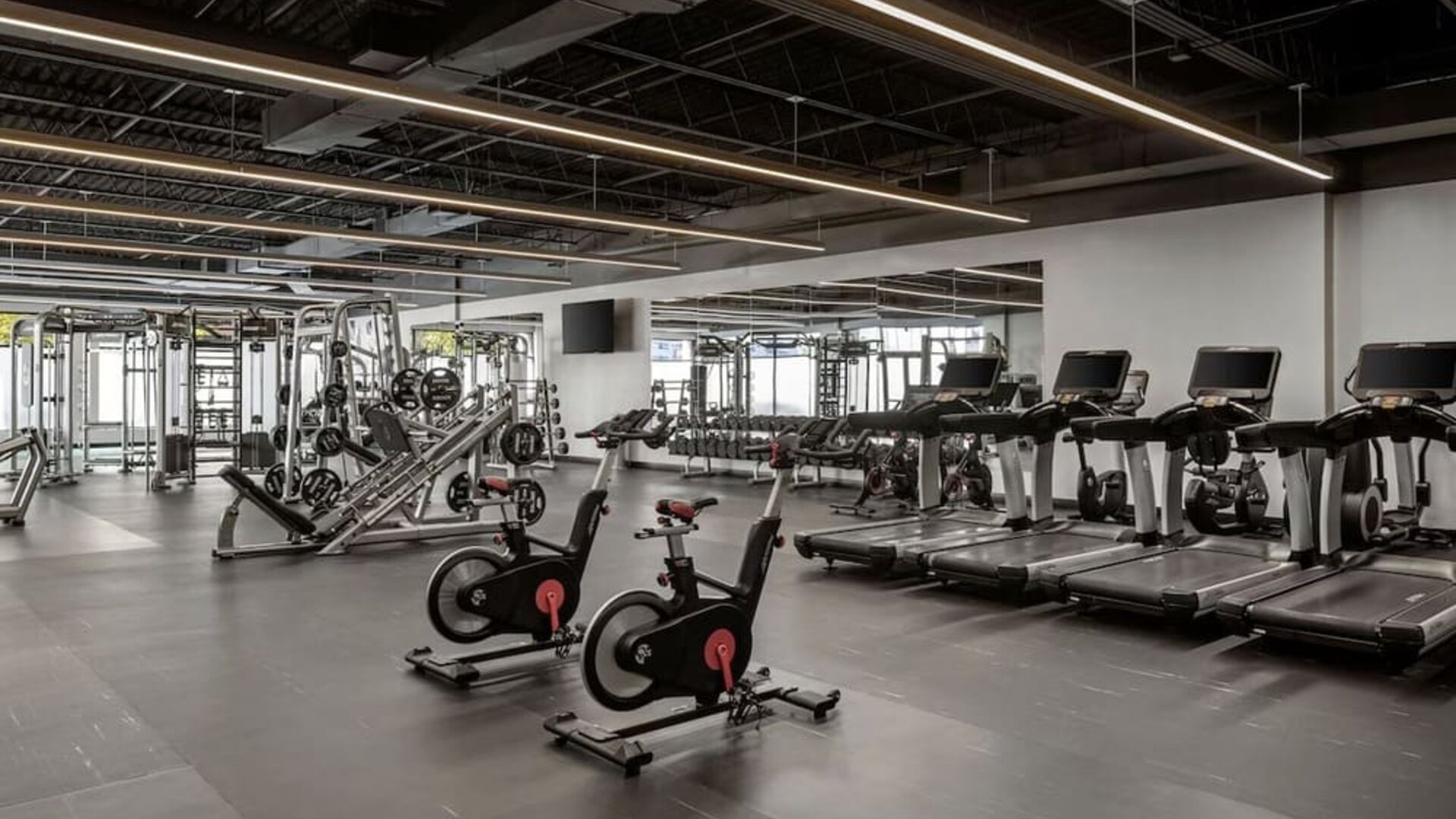 Fitness center available at Renaissance Newark Airport Hotel.