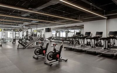 Fitness center available at Renaissance Newark Airport Hotel.