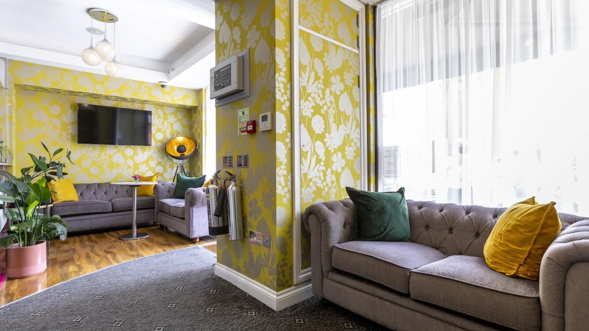 Lobby lounge at Hotel Shepherds Bush London.