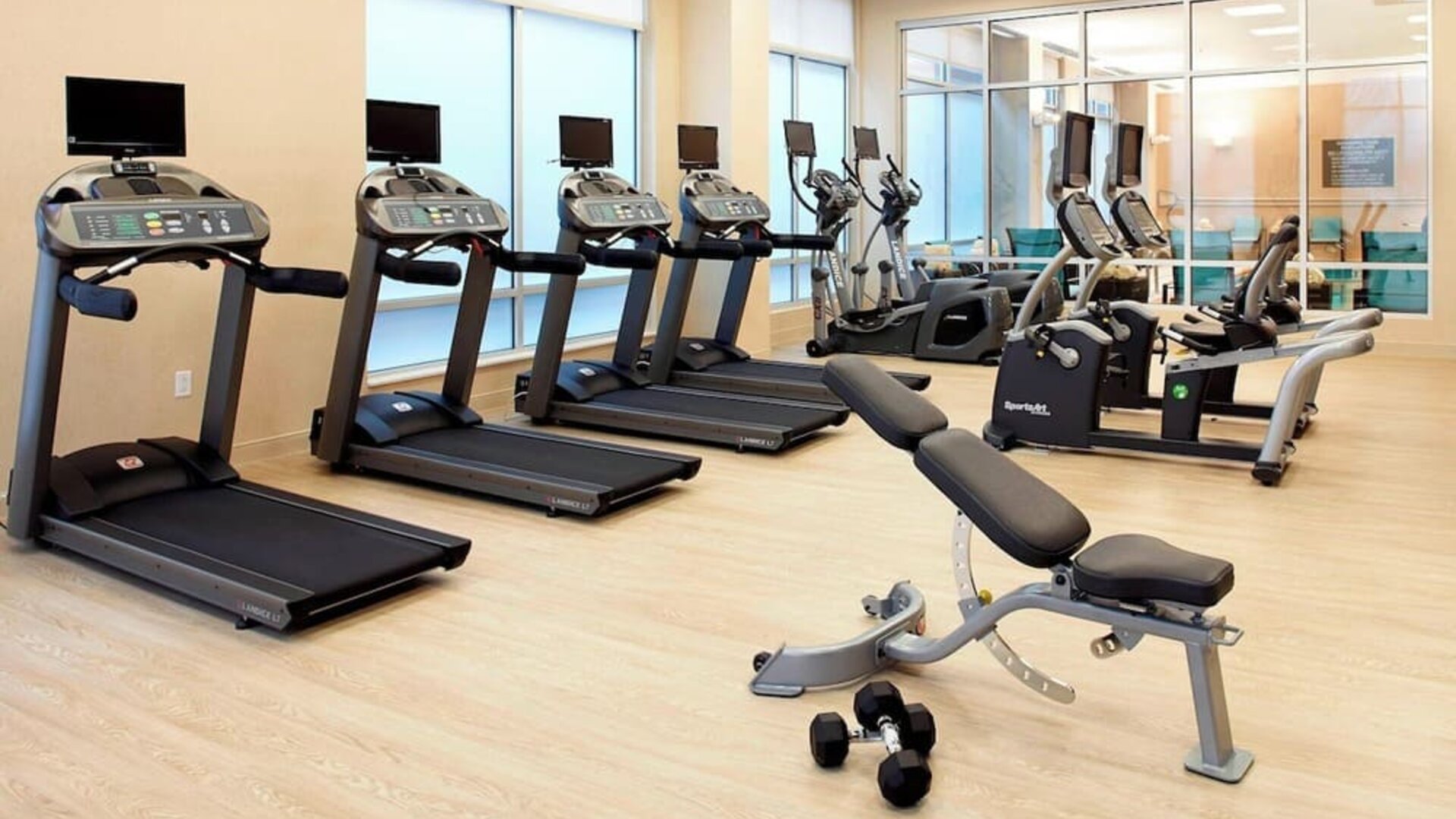 Fitness facility available at Residence Inn Secaucus.