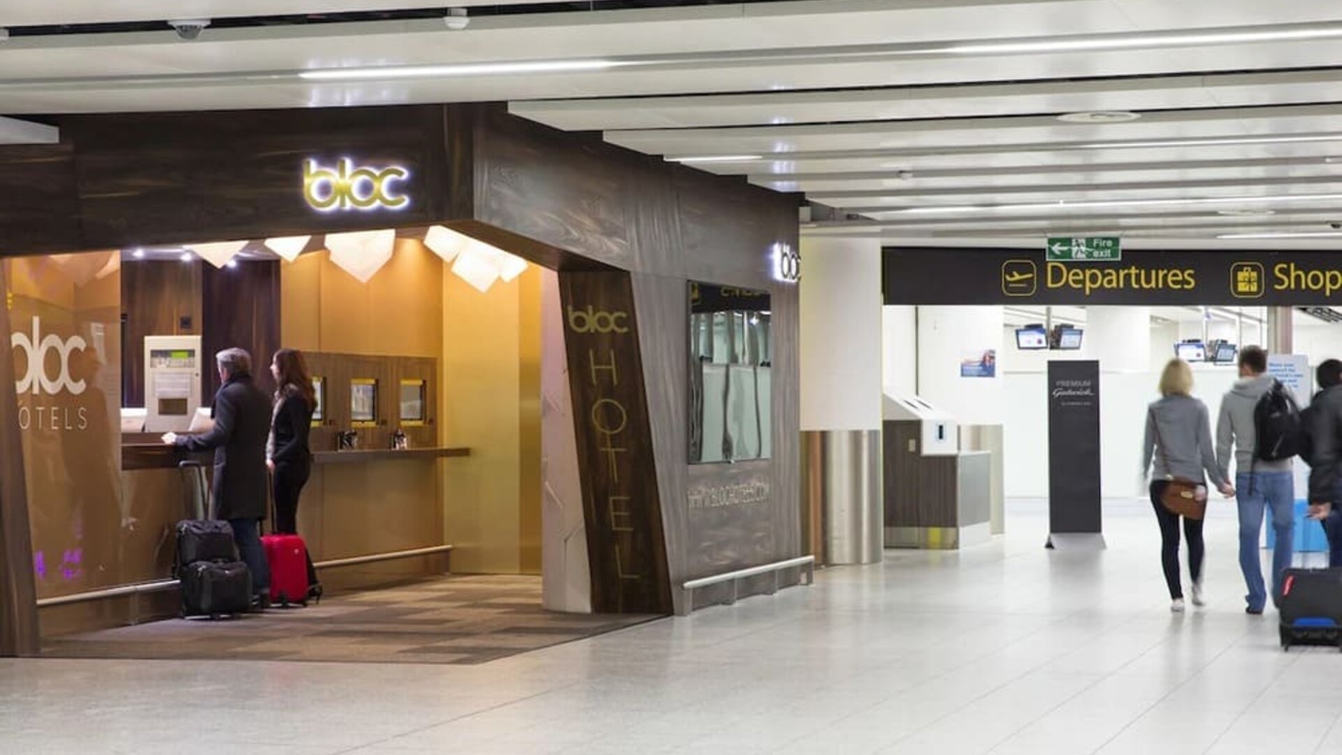 Reception at BLOC Gatwick Hotel.