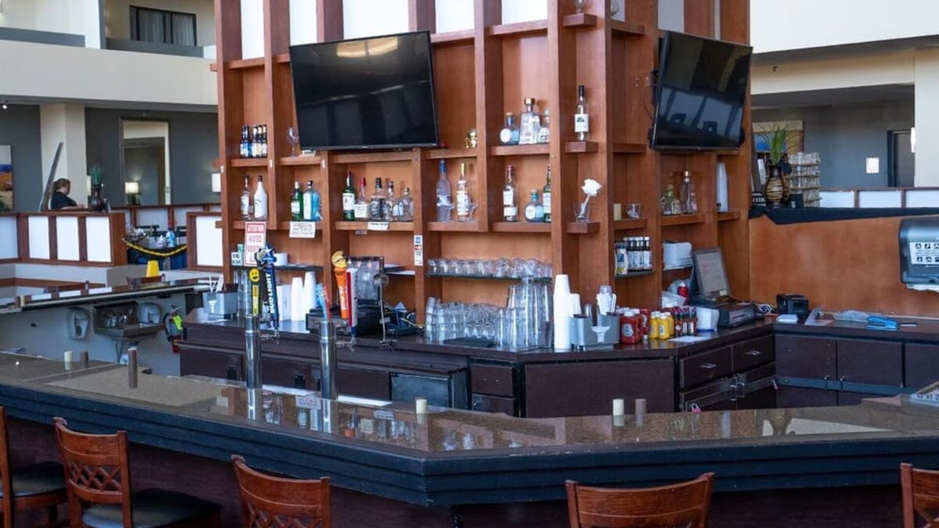 Hotel bar at Atrium Hotel & Suites.