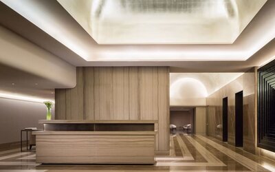 Hotel reception at The Knickerbocker Hotel.