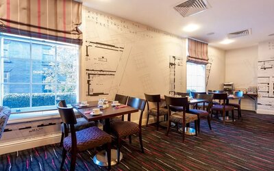 Dining area at Mercure Nottingham City Centre Hotel.