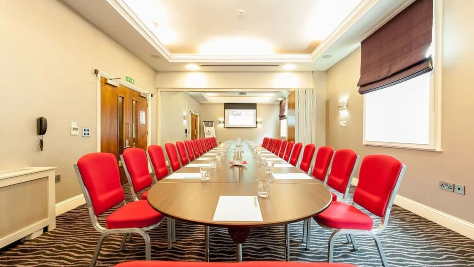 Professional meeting room at Mercure Nottingham City Centre Hotel.