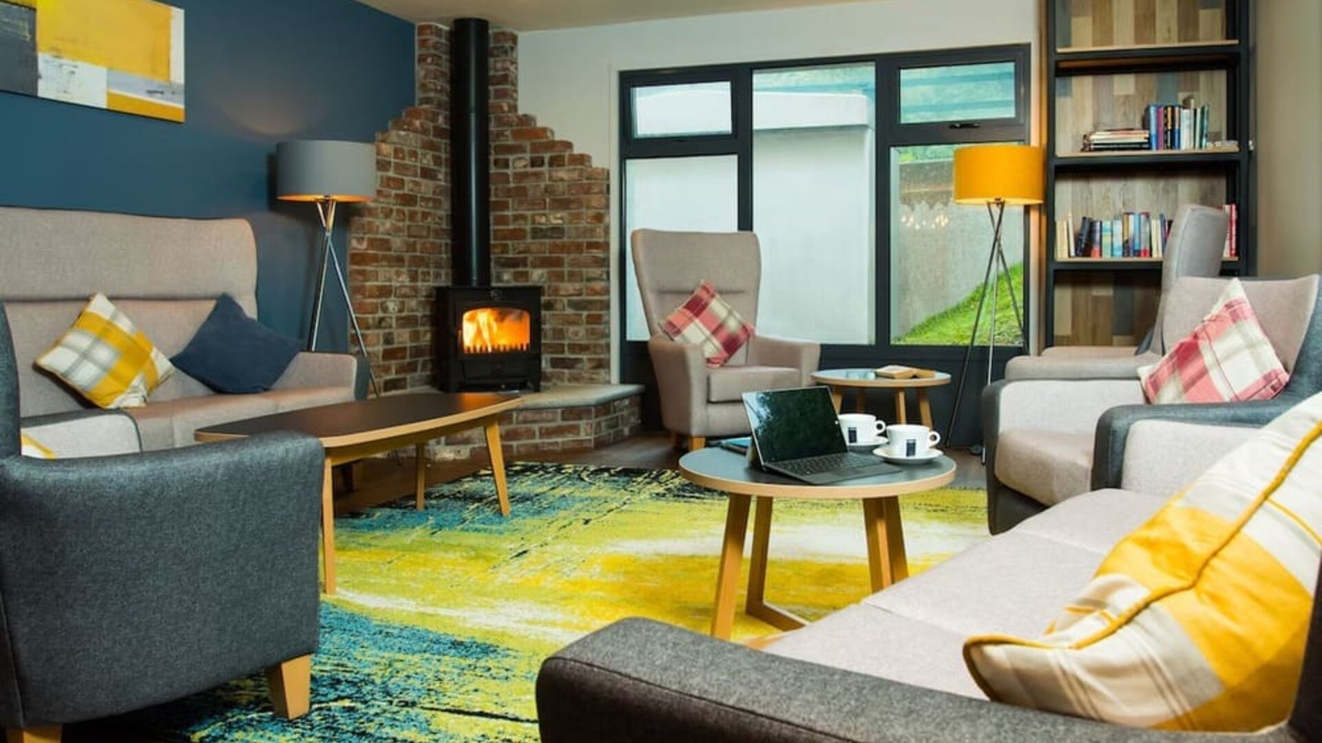 Cozy and comfortable lobby lounge at Ibis Plymouth.