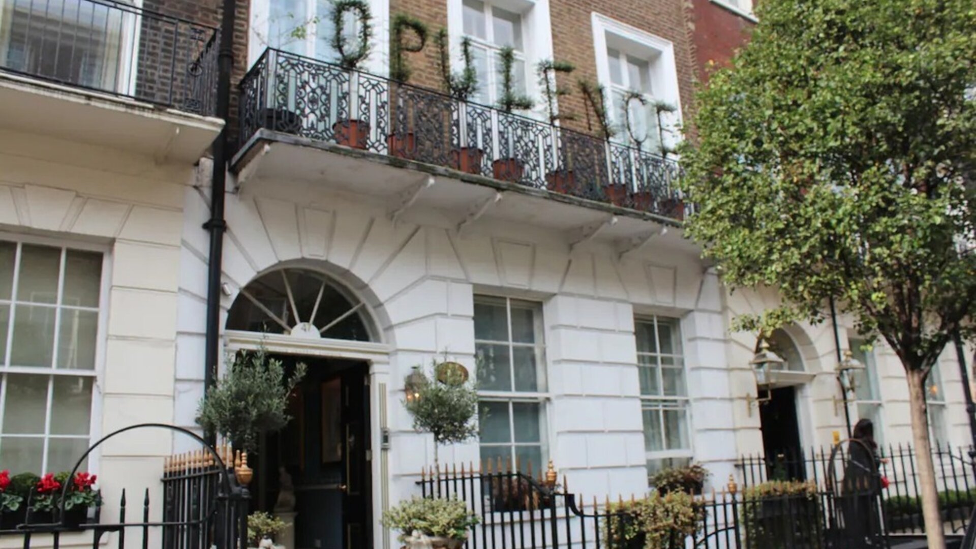 Hotel entrance at Opulence Central London Hotel.