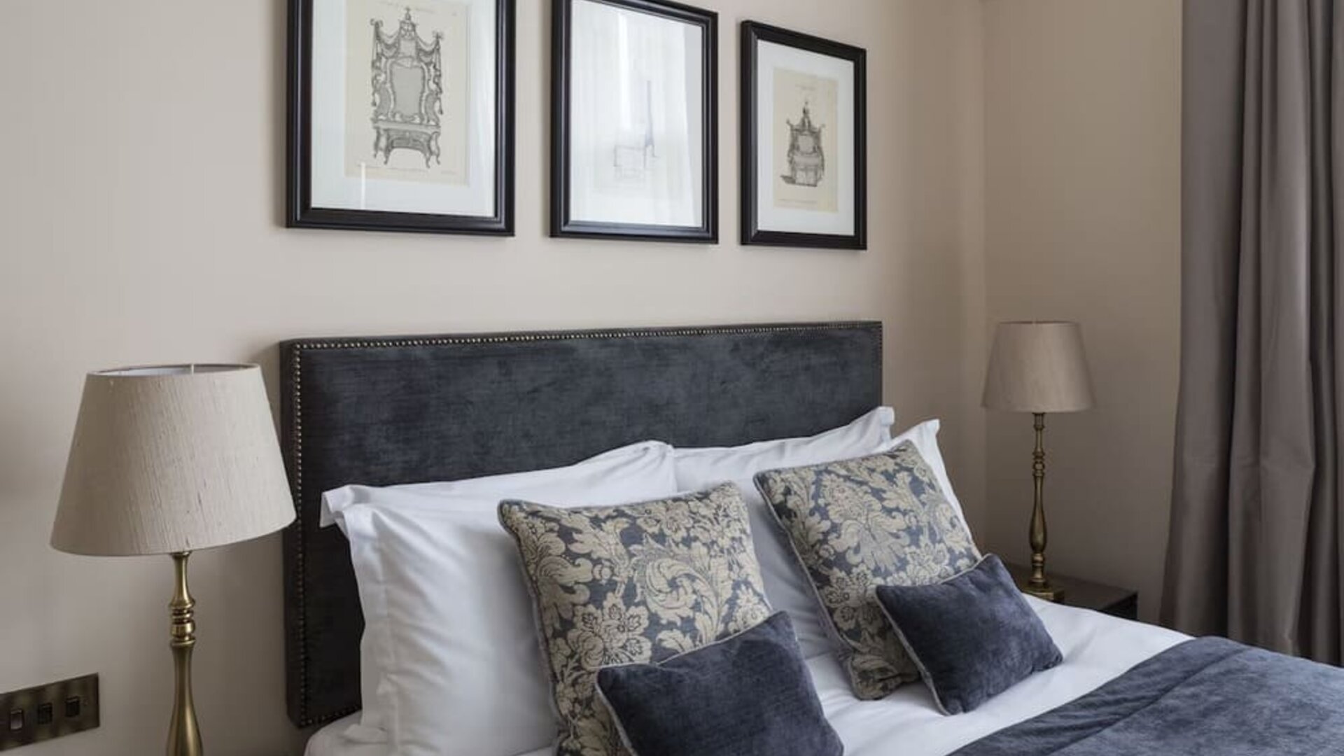 King bed at St Paul's Hotel.