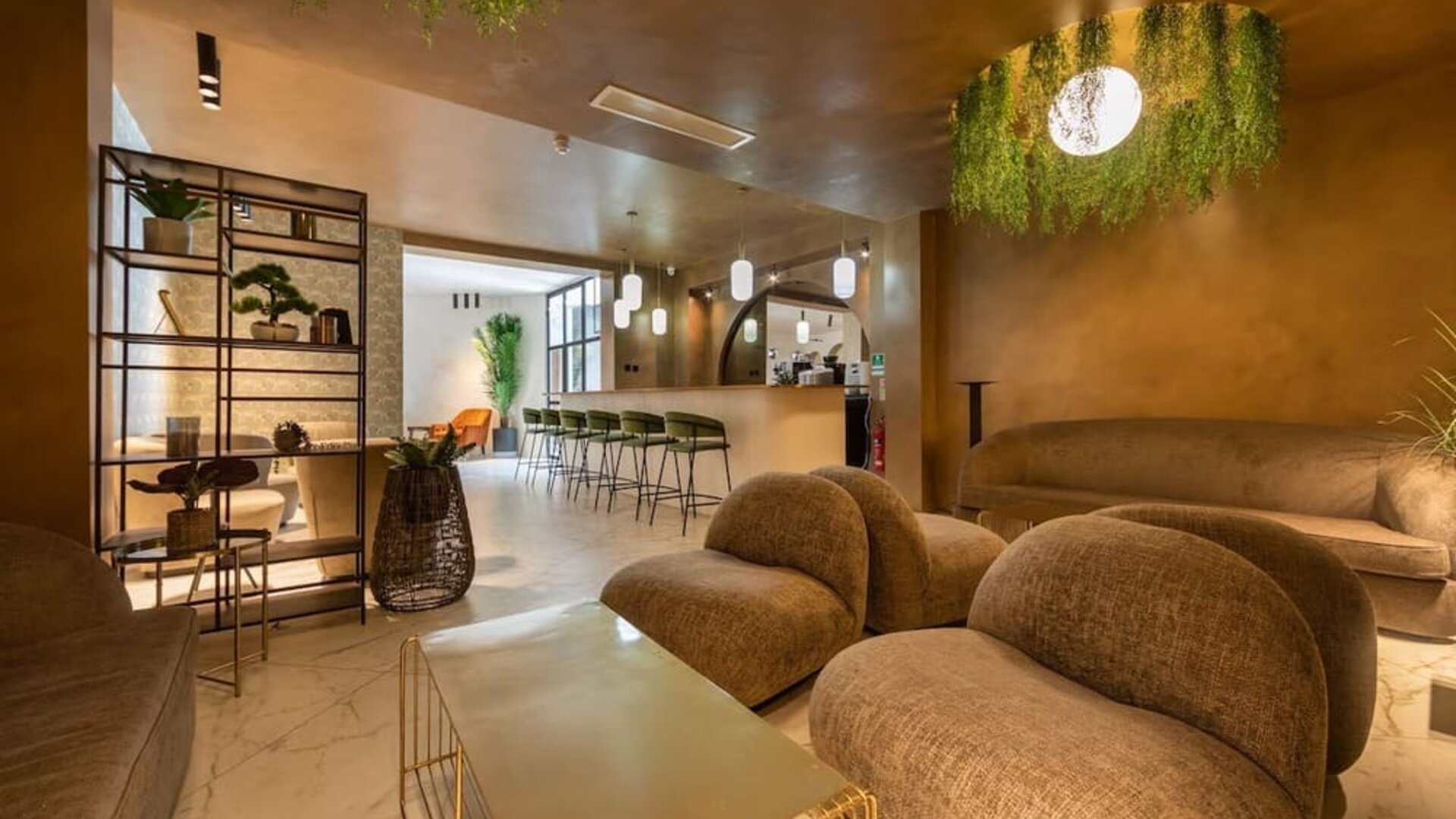 Lounge area perfect for co-working at King Solomon Hotel.