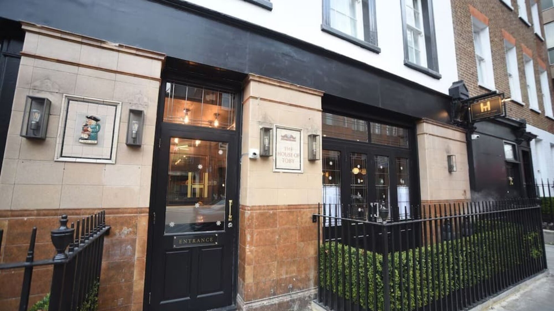 Hotel entrance at The House Of Toby Hotel.