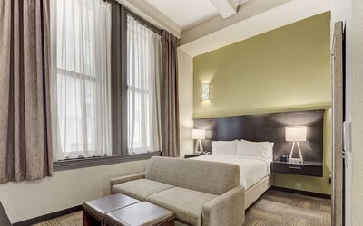 Day use room with sofa at Staybridge Suites Baltimore - Inner Harbor.