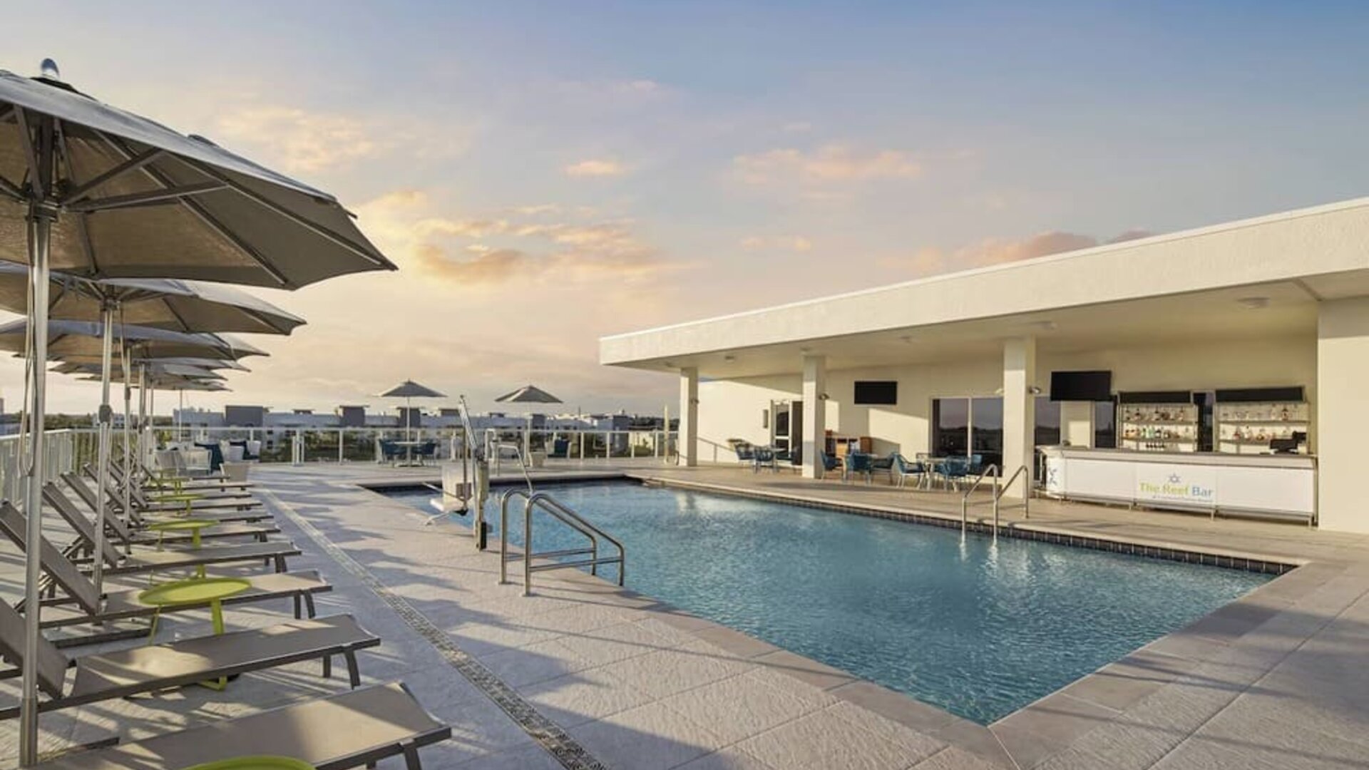 Refreshing outdoor pool at Courtyard Delray Beach.
