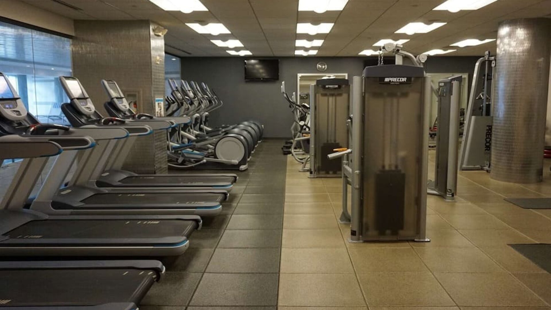 Fitness center at Hilton McLean Tysons Corner.
