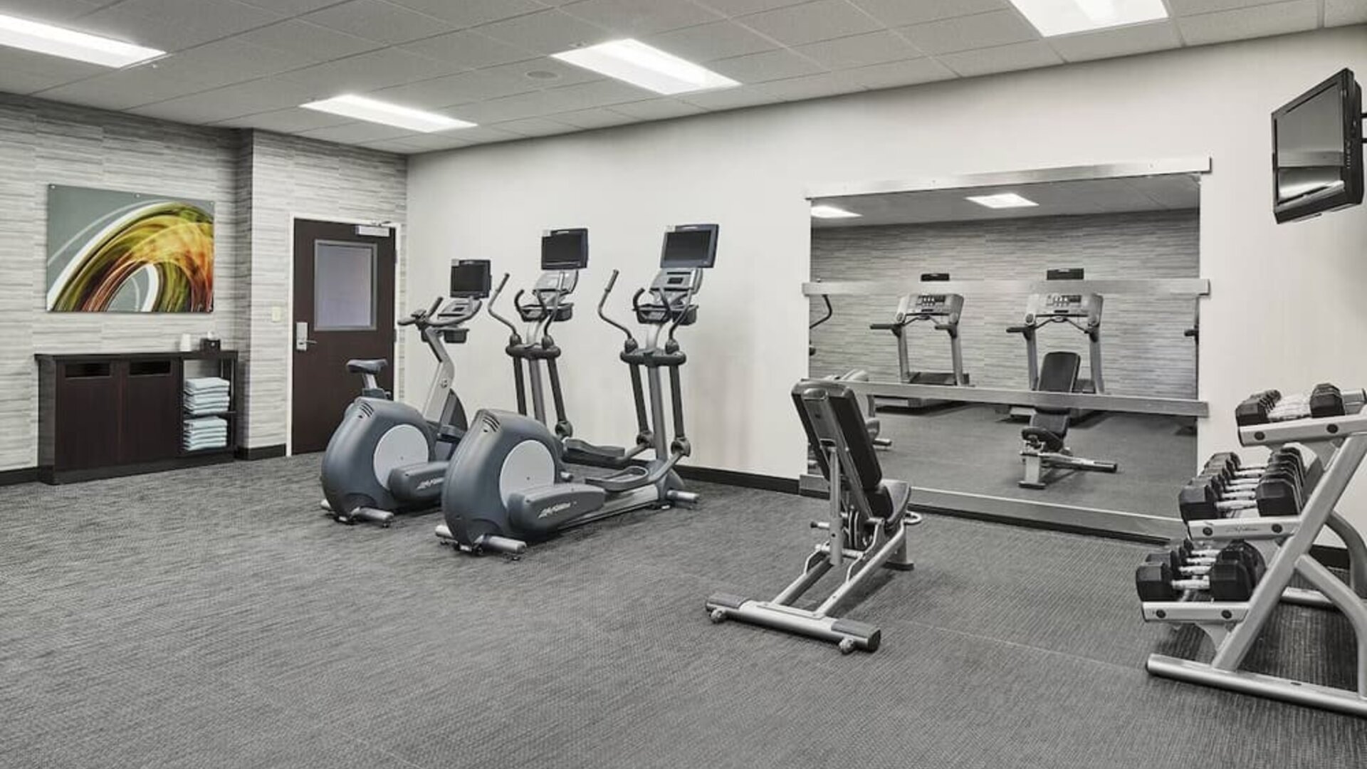 Fitness center available at Courtyard Bossier City.