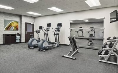 Fitness center available at Courtyard Bossier City.
