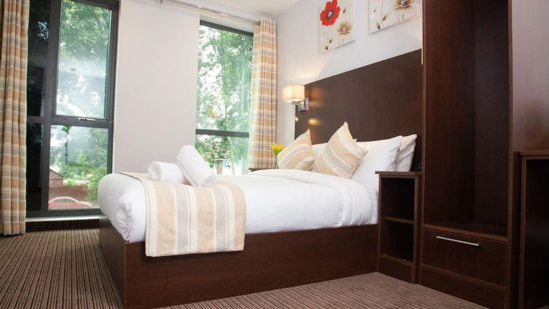 Bright and spacious day use room at London City Airport Hotel.
