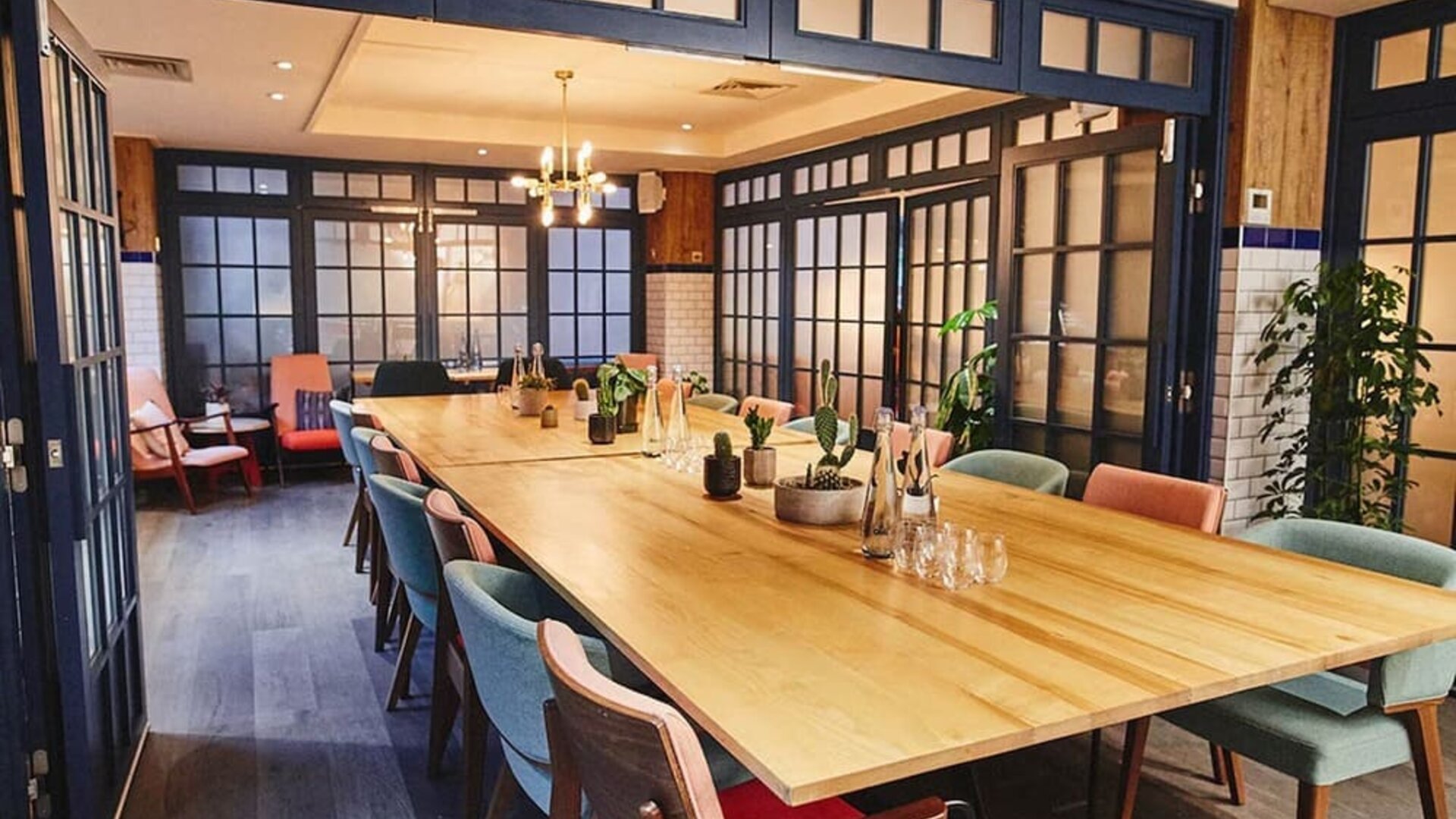 Dining area at The Corner London City.