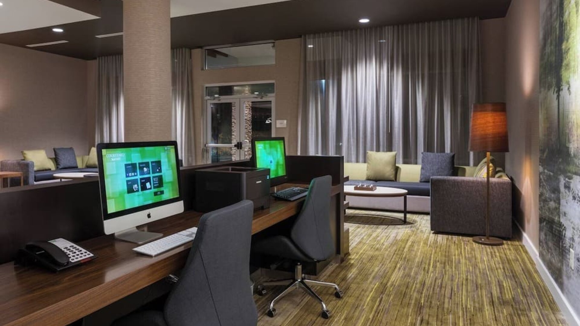 Business center at Courtyard By Marriott Ruston.