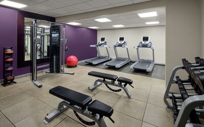 Fitness center available at DoubleTree Suites By Hilton Hotel Charlotte - SouthPark.