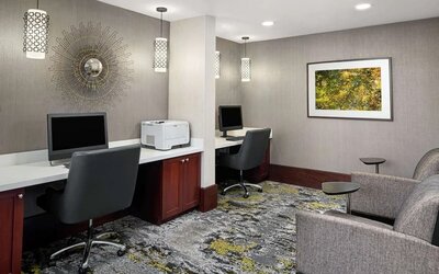 Business center available at DoubleTree Suites By Hilton Hotel Charlotte - SouthPark.