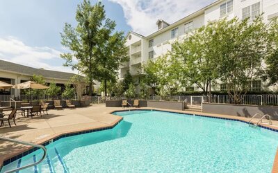 Refreshing outdoor pool at DoubleTree Raleigh Durham Airport At Research Triangle Park.