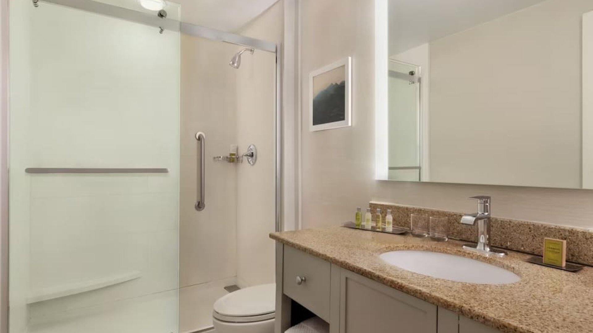 Guest bathroom with shower at DoubleTree By Hilton Scottsdale.