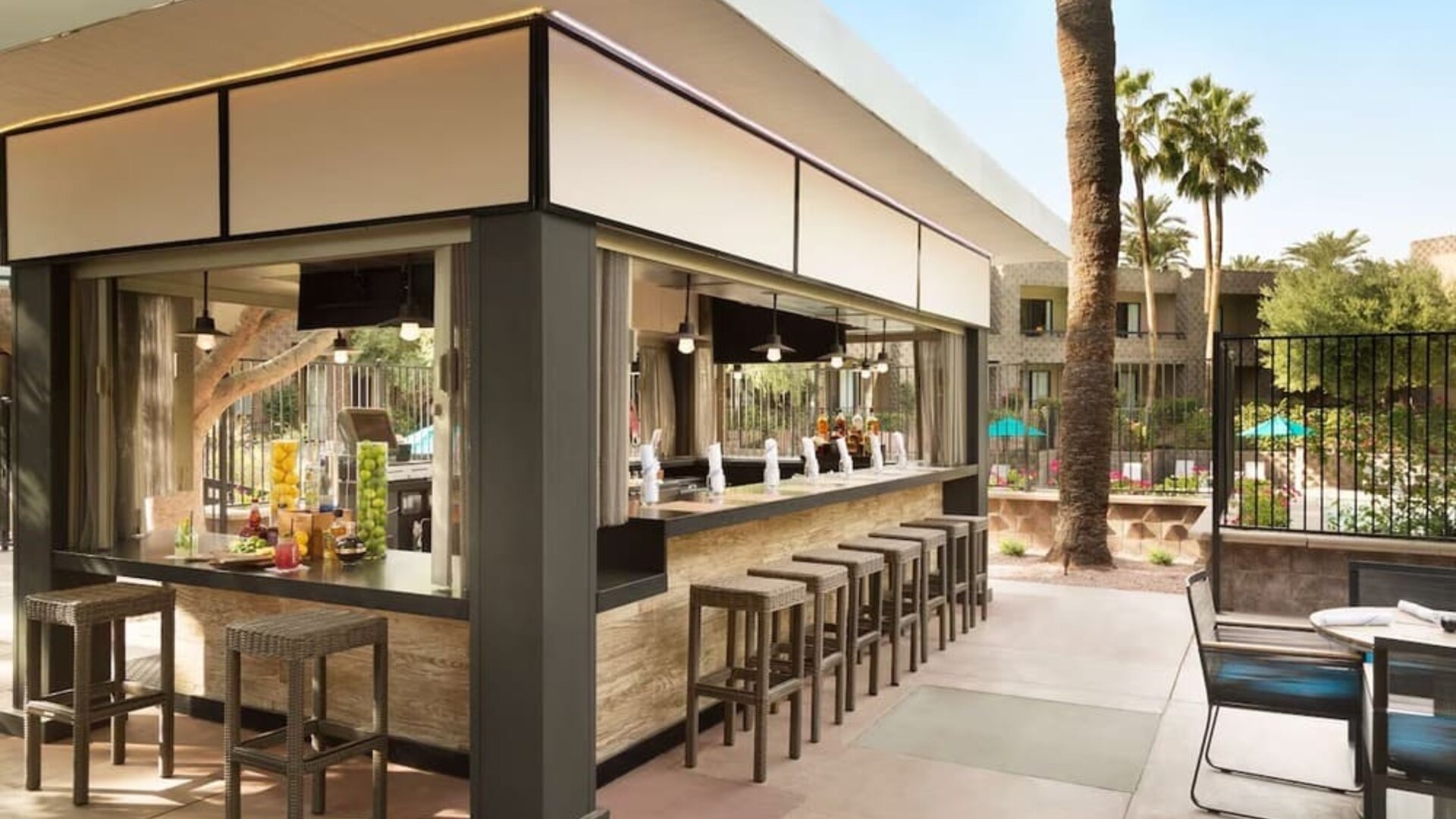 Poolside bar at DoubleTree By Hilton Scottsdale.