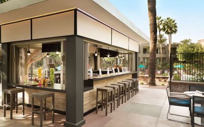 Poolside bar at DoubleTree By Hilton Scottsdale.