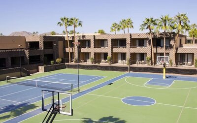 Tennis court available at DoubleTree By Hilton Scottsdale.