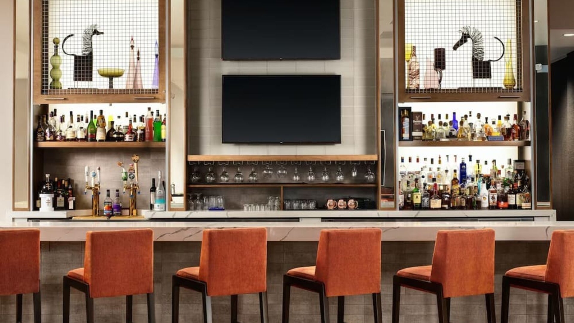 Hotel bar at Crowne Plaza Dallas Market Center.