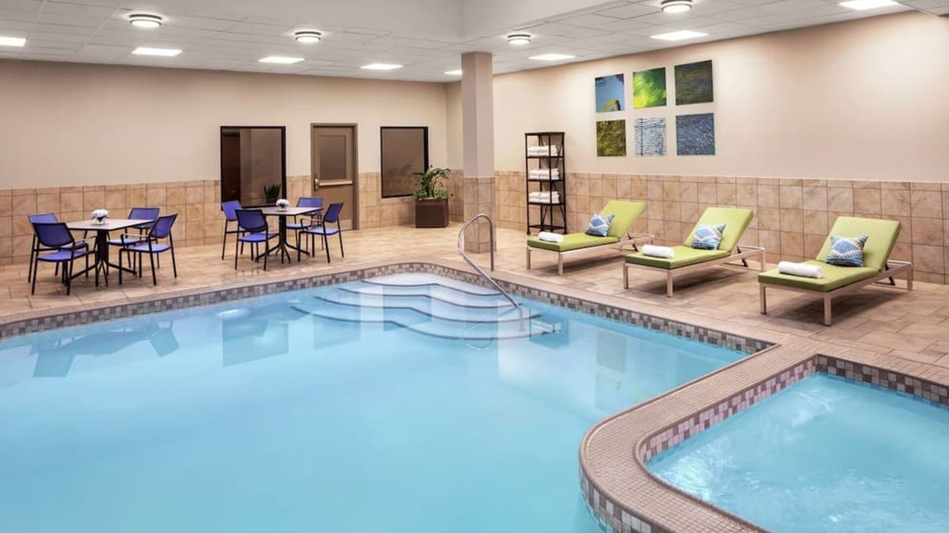 Refreshing indoor pool at Embassy Suites By Hilton Fort Worth Downtown.

