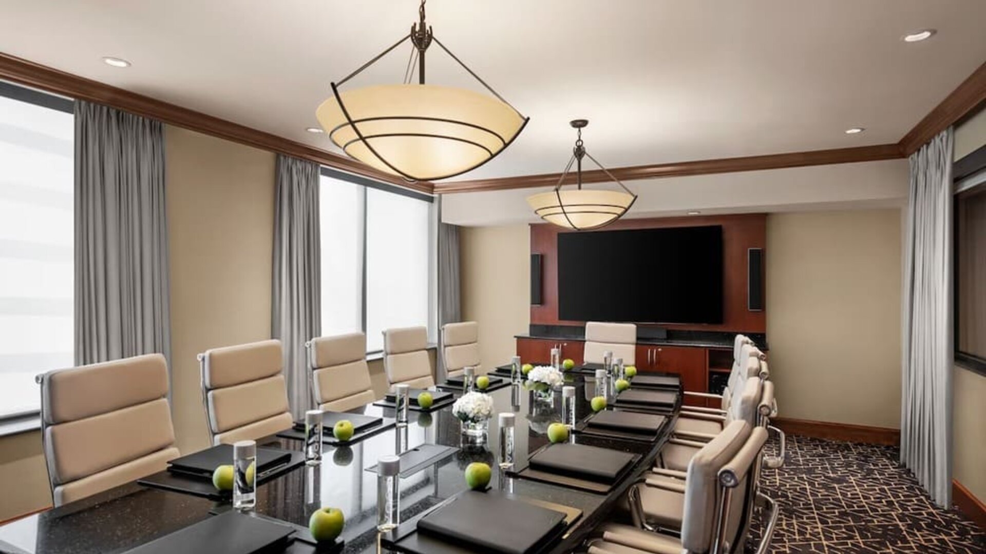 Professional meeting room at Embassy Suites By Hilton Fort Worth Downtown.
