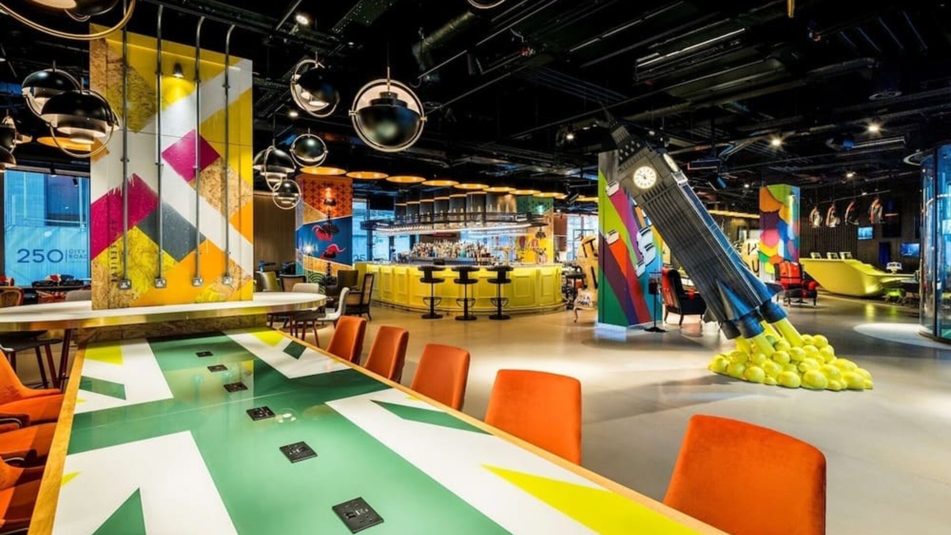 Hotel lobby at nhow London.