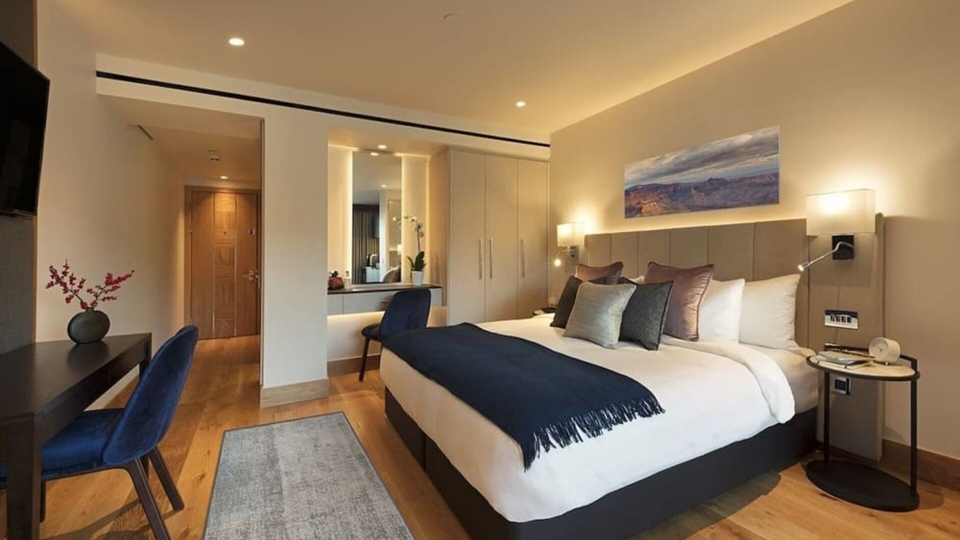 Day use room with work desk and private bathroom at Tower Suites Hotel by Blue Orchid.