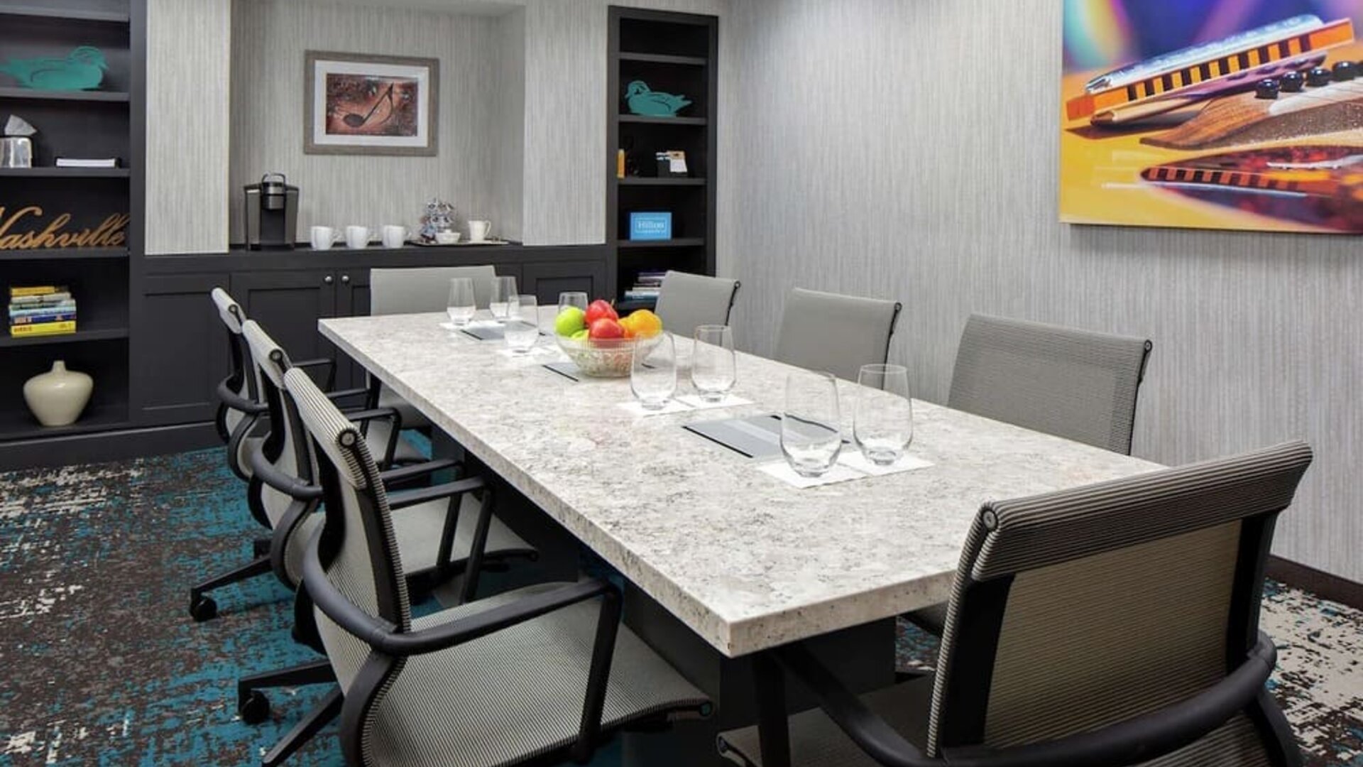 Meeting room at Homewood Suites By Hilton Nashville.