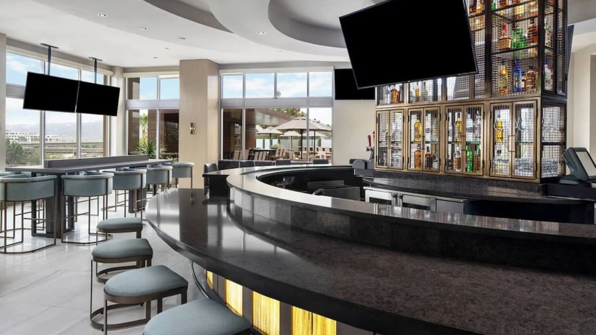 Hotel bar at Marriott Del Mar.