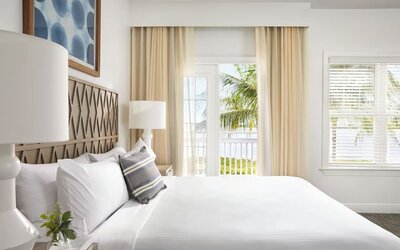 Romantic king room at Parrot Key Hotel & Villas.