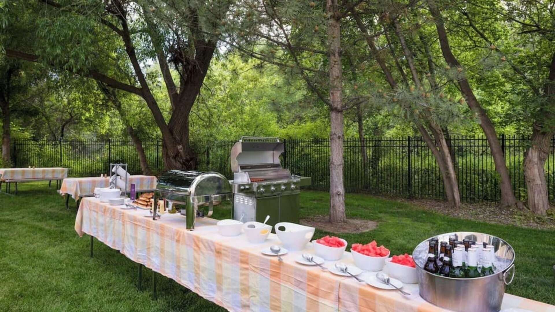 Grill and picnic area at Residence Inn By Marriott Provo.