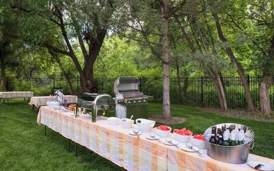 Grill and picnic area at Residence Inn By Marriott Provo.