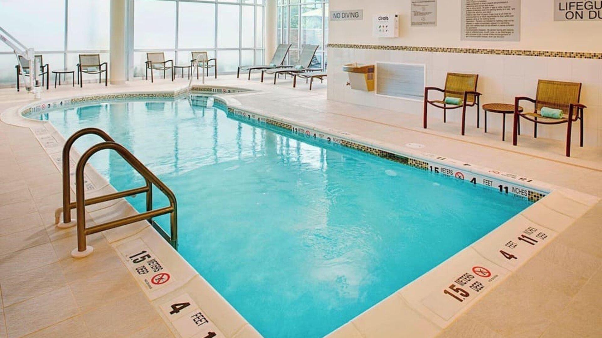 Refreshing indoor pool at Springhill Suites Carle Place.