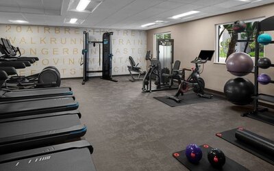 Fitness center at Residence Inn By Marriott San Diego Downtown.