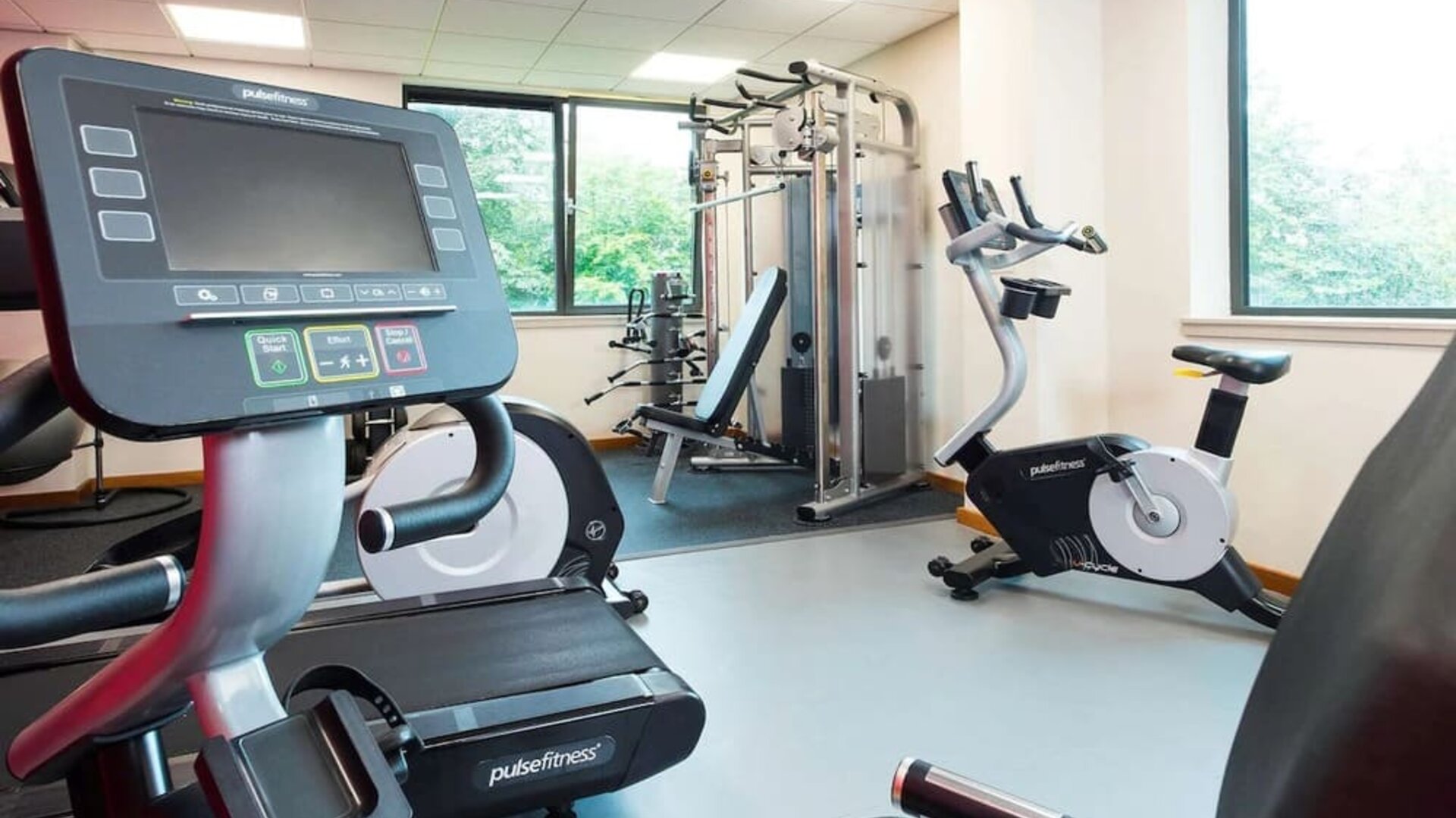 Hotel gym at ibis Styles Birmingham NEC.