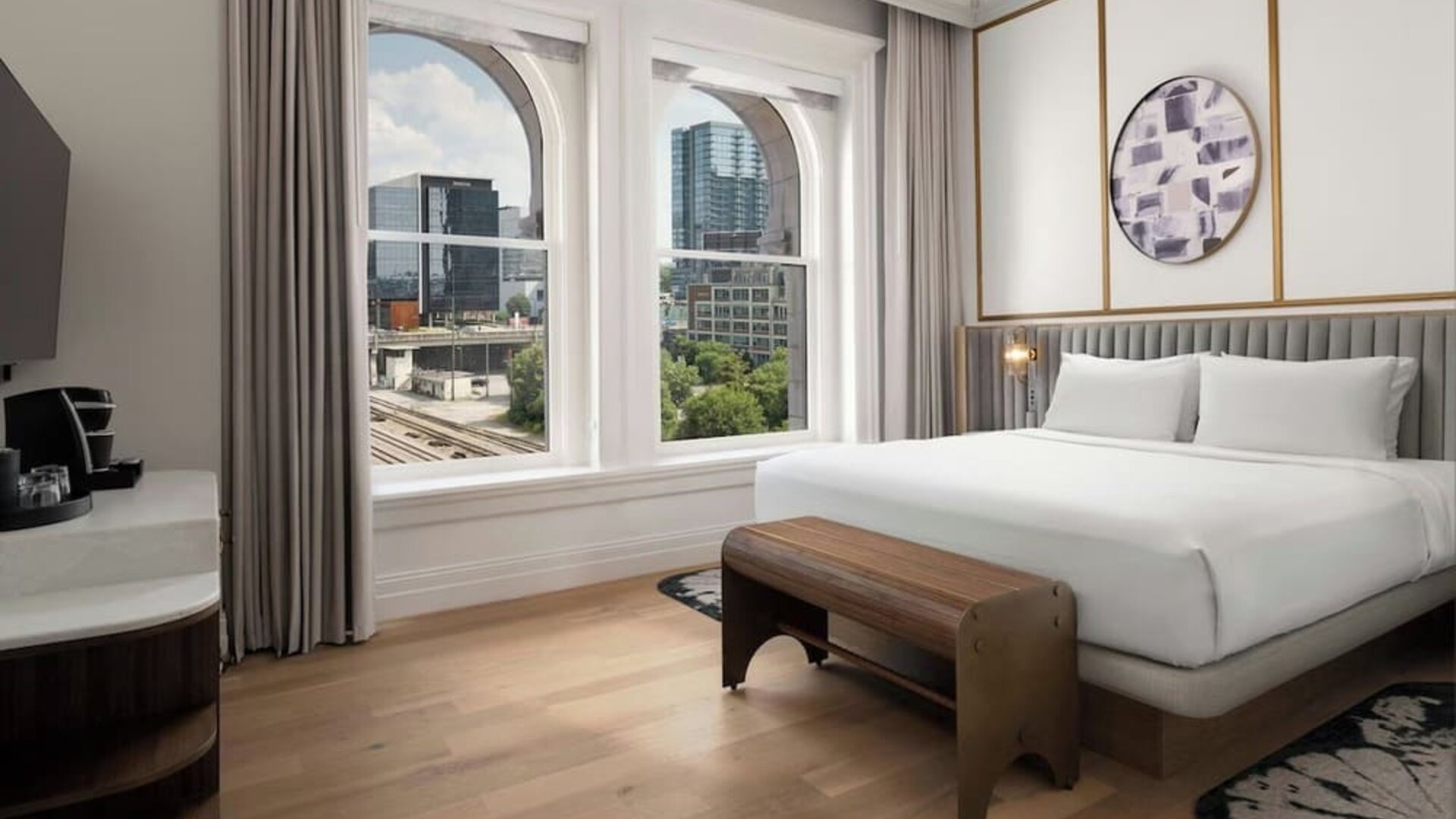 Day use room with natural light at Union Station Hotel Nashville.