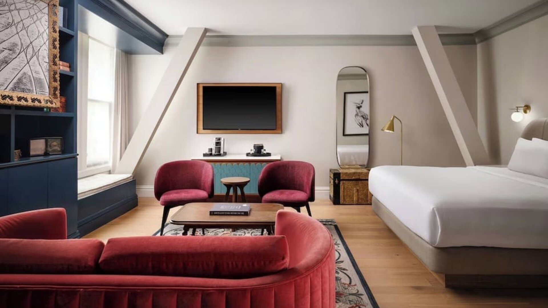 Day use room with living area at Union Station Hotel Nashville.