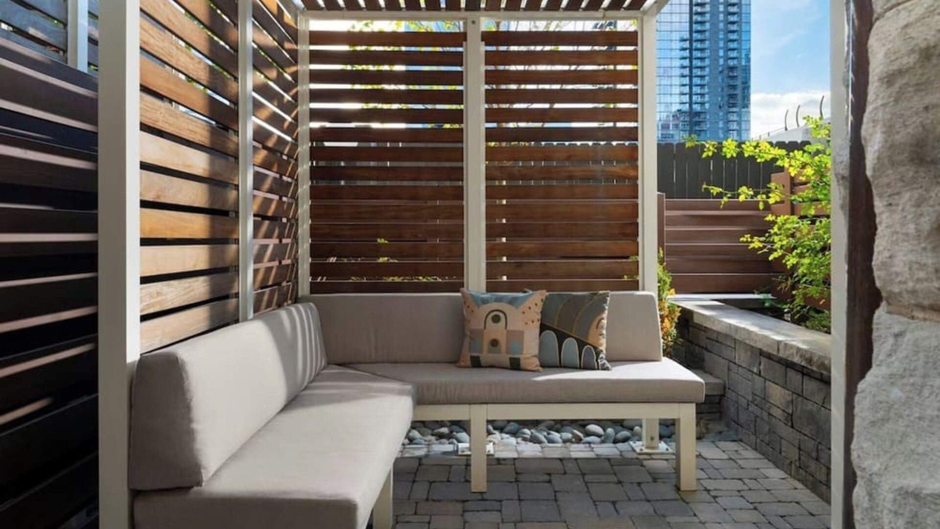 Terrace perfect for coworking at Union Station Hotel Nashville.