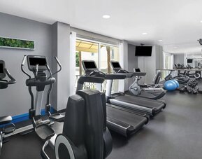 Fitness center at Hyatt Regency Valencia.