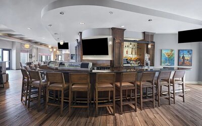 Hotel bar at Hyatt Regency Valencia.