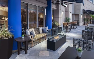 Patio perfect for coworking at Hyatt Regency Valencia.